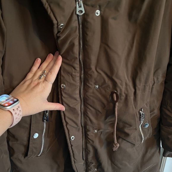 Brown Fur-Lined Hooded Parka - Picture 3 of 8